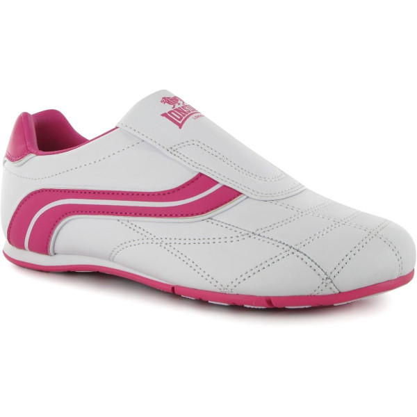 Lonsdale Kids Benn Childs Trainers White/Cerise