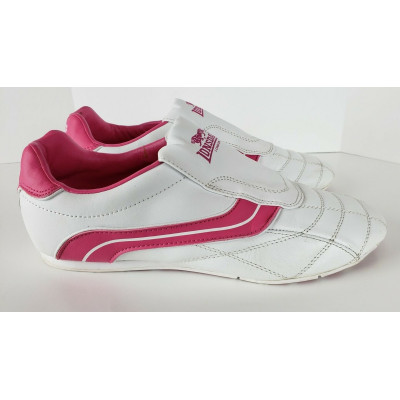 Lonsdale Kids Benn Childs Trainers White/Cerise